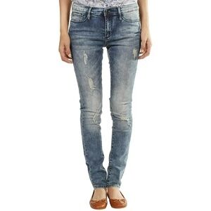 Buffalo by David Bitton Faith Midrise Distressed Skinny Jeans Size 29